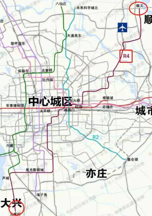 北京地铁19号线最新版线路图揭晓