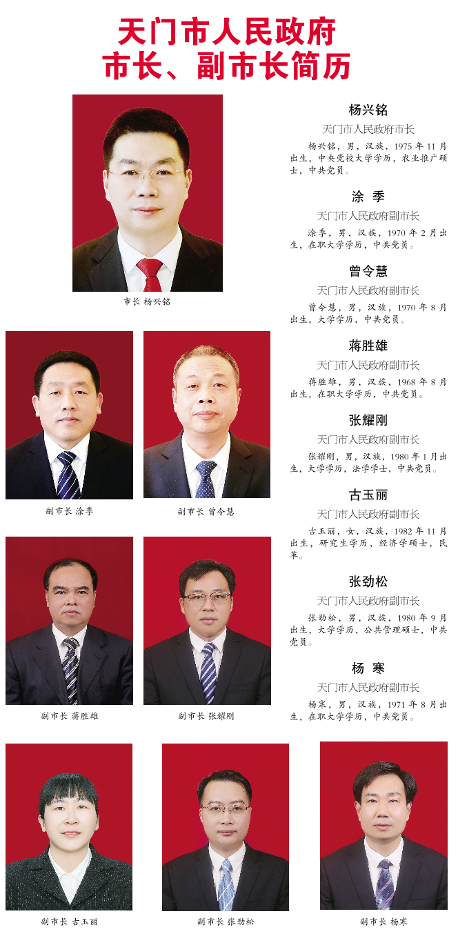 新鲜出炉！天门市新一届副市长阵容大公开