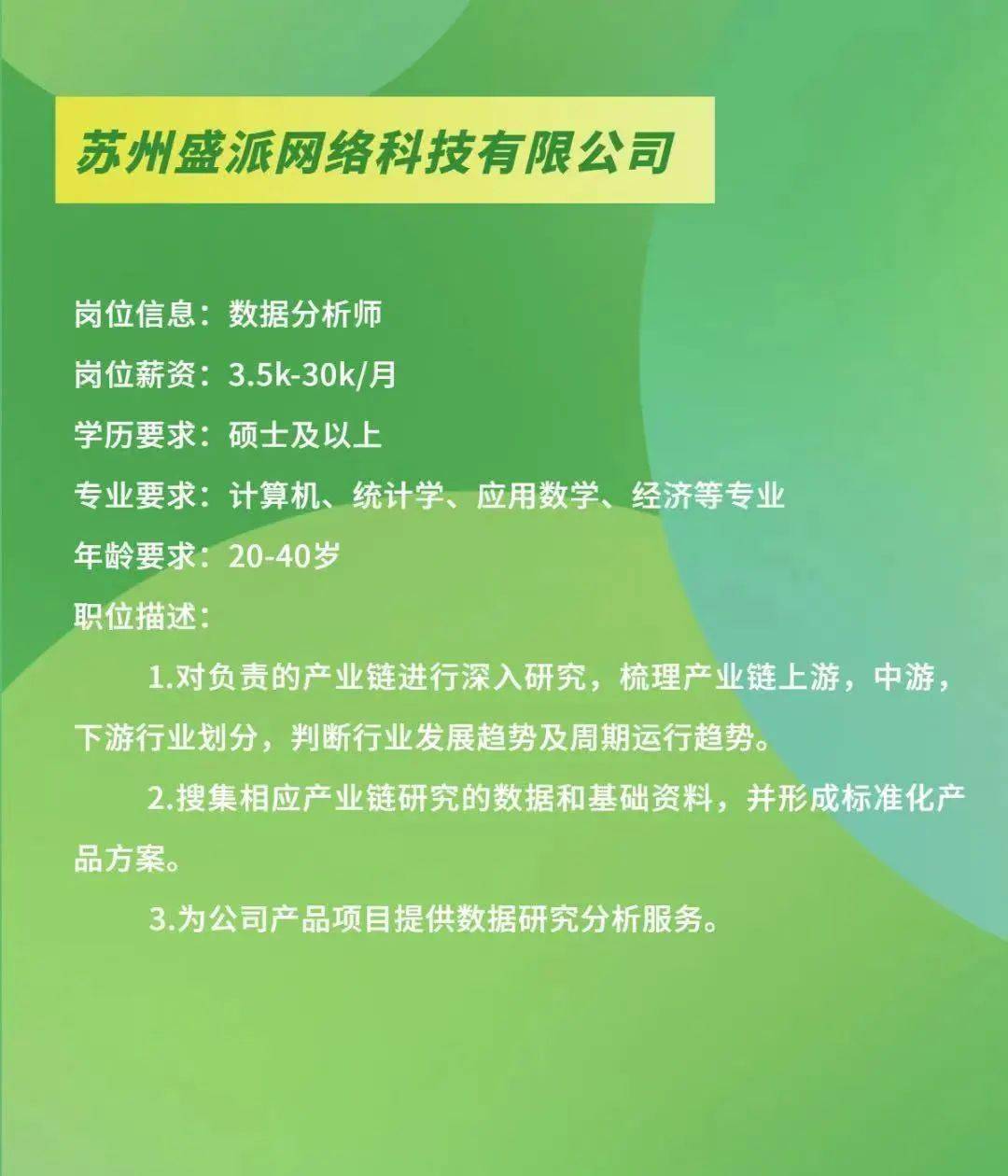 【苏州招聘速递】今日新鲜出炉的岗位精选信息汇总